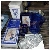 Blue American legion anniversary glass lot