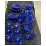 Blue Avon Glassware Set