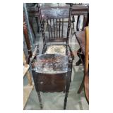 Vintage smoking stand with chair