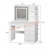 5-Drawers White Wood Makeup Vanity Sets stock