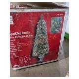 6ft Sparkling Amelia Pine Potted Pre Lit