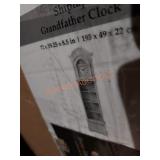 72" shiplap grandfather clock shelving unit