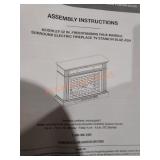 52" freestanding faux marble electric fireplace