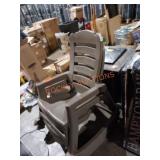 Plastic rocking chair set