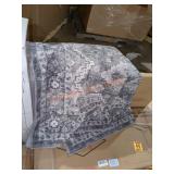 Miscellaneous Faded Green Patterned Rug