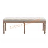 Beige Bench End of Bed Bench