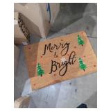 "Merry and Bright" Door Mat