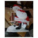 Santa with reindeer decor