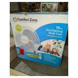 Comfort Zone 16" Oscillating Wall Fan