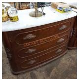 Antique Marble top Victorian dresser