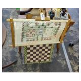 Needle point frame and chessboard