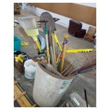 Large container of hand tools