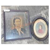 Antique framed portraits