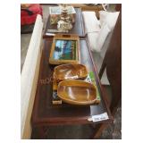 Three pc side tables and coffee table