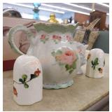 Floral pitcher, shakers and more
