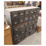 Antique drawer storage unit