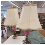 Marble based table lamp set