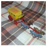 Vintage metal stage coach toy