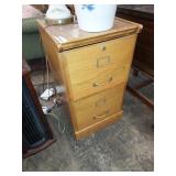 Wooden 2 drawer filing cabinet