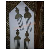 Antique hair pin lot