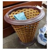 Small woven basket and contents