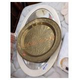 31" oval mirror and tray