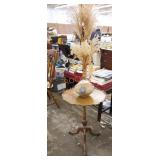 Folding side table and faux plant