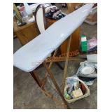 Vintage wooden folding ironing board