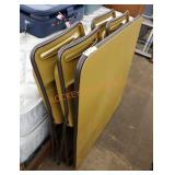 Card table and folding chairs