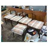 Mid century modern chair set with stool