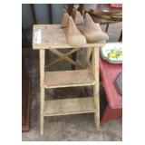 Vintage step stool and shoe stretcher