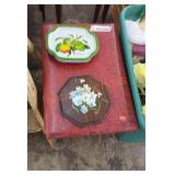 Vintage stool and trays