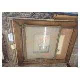 Vintage frames and art piece