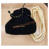 Eagles eye faux pearls