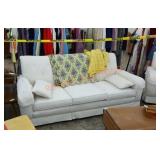 White couch and club chair set