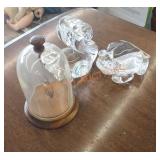 Paperweights and golden peach pit decorations