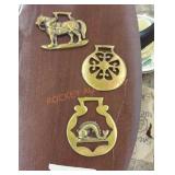Antique brass horse buckles