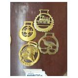 Antique brass horse buckles