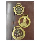 Antique brass horse buckles