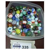 Container full of marbles