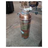 Antique kontrol brass fire extinguisher