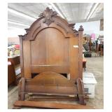 Victorian style wooden queen bed