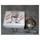 Antique auto lite carbide lamp with box