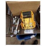 Dewalt bits, sandpaper and craftsman tool lot