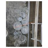 Vintage lead  cut crystal and other glassware lot