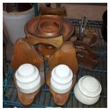 Vintage wooden decor items