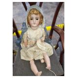 Large vintage plaster jointed doll