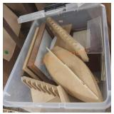 Vintage doll house stairs, boat and frames