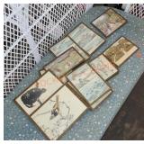 Vintage framed art pictures