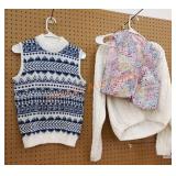 Vintage vests and sweater. Small